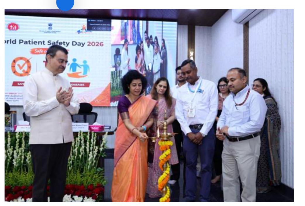 సురక్షిత అసంక్రమిత వ్యాధుల చికిత్సపై దృష్టి NIHFWలో ప్రపంచ రోగి భద్రతా దినోత్సవం 2026 నిర్వహించిన కేంద్ర ఆరోగ్య మంత్రిత్వ శాఖ