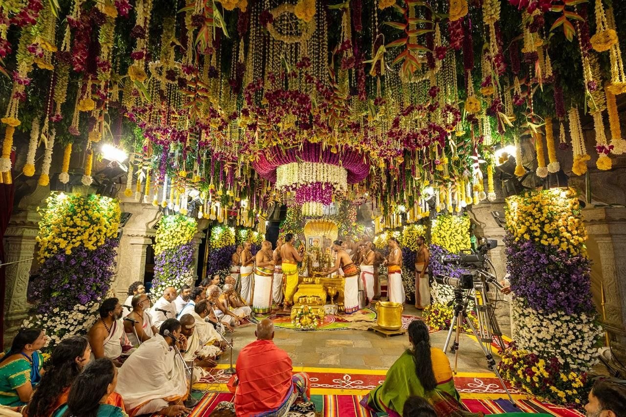 Snapana Thirumanjanam Celebrated Grandly in Tirumala with White Pearls and Vetiver