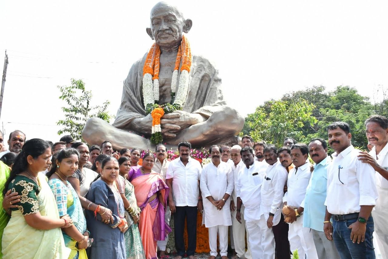Following Mahatma Gandhi's ideals is the true tribute: MLA Talasani Srinivas Yadav